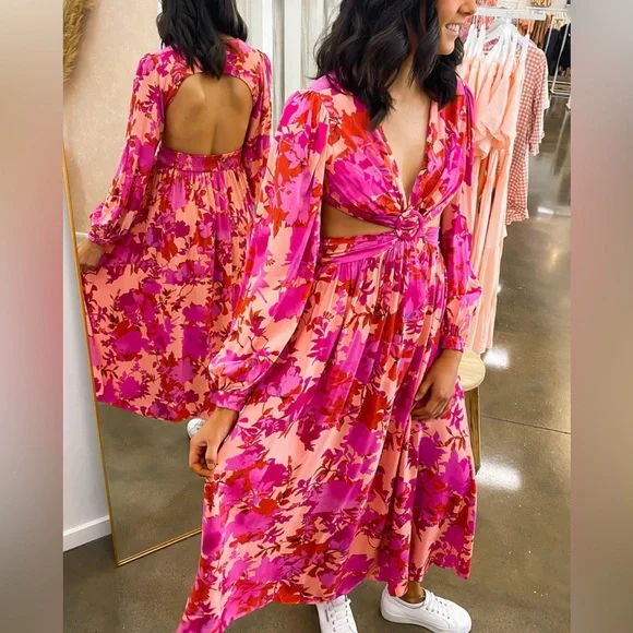 Dresses | 3 Amari Midi Dress Pink | Poshmark